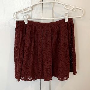 MADEWELL Lace overlay mini skirt, size 0